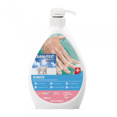 SAPONE LIQUIDO CON DISPENSER 1LT 1030 CON 2 ANTIBATTERICI / DERMATOLOGICAMENTE TESTATO