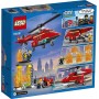 LEGO CITY 60281 ELICOTTERO ANTINCENDIO CON MOTOCICLETTA E MINIFIGURE POMPIERE E PILOTA