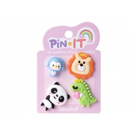 PINS CUTIE ANIMALS COLOURBOOK 