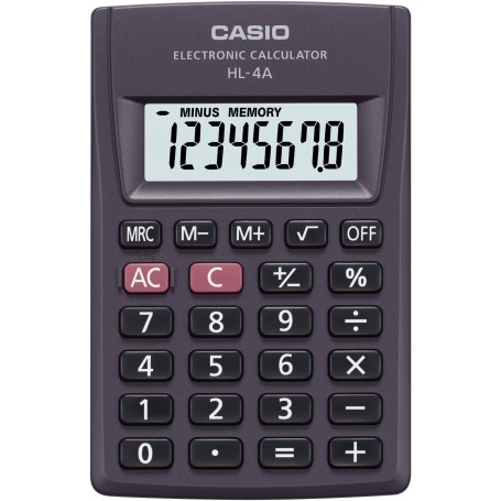 CALCOLATRICE CASIO 8 CIFRE HL-4A 