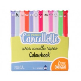 PENNA CANCELLOTTA COLOURBBOK SET 12PZ BL BLU 10 + 2 OMAGGIO 8 BLU 4 ROSSE