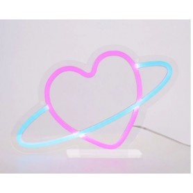 LAMPADA LEGAMI LED EFFETTO NEON PLANET H EART